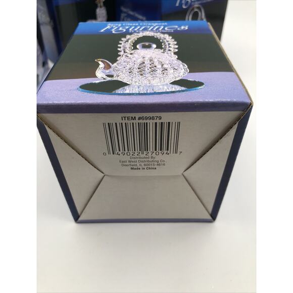 NEW Spun Art Glass Ornament Figurines On Mirror 24 Karat Gold Plated - Set of 4 - Picture 5 of 11